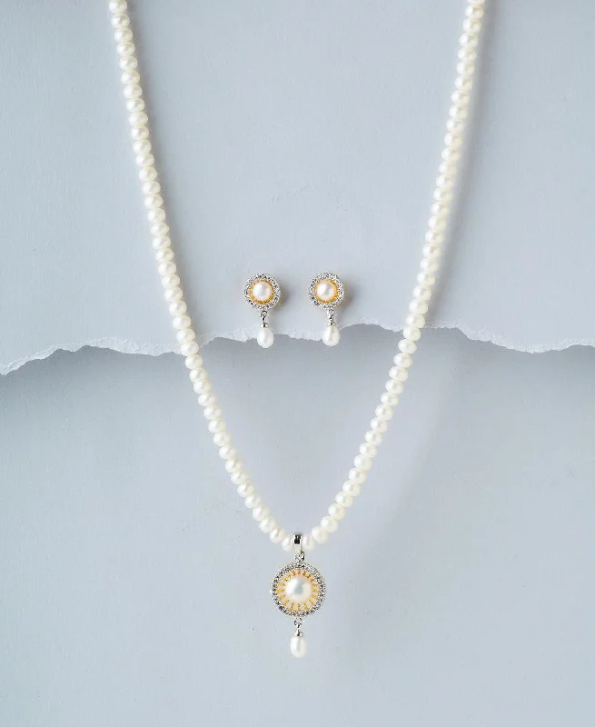 Necklaces for prom night  Elegant Real Pearl Necklace Set