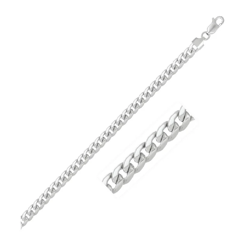 Lightweight bracelets  5.5mm 14k White Gold Light Miami Cuban Bracelet