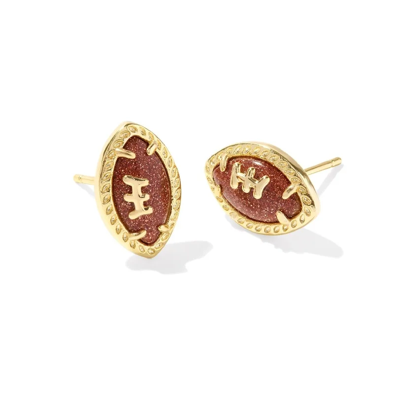 Small hoop earringsKendra Scott | Football Gold Stud Earrings in Orange Goldstone