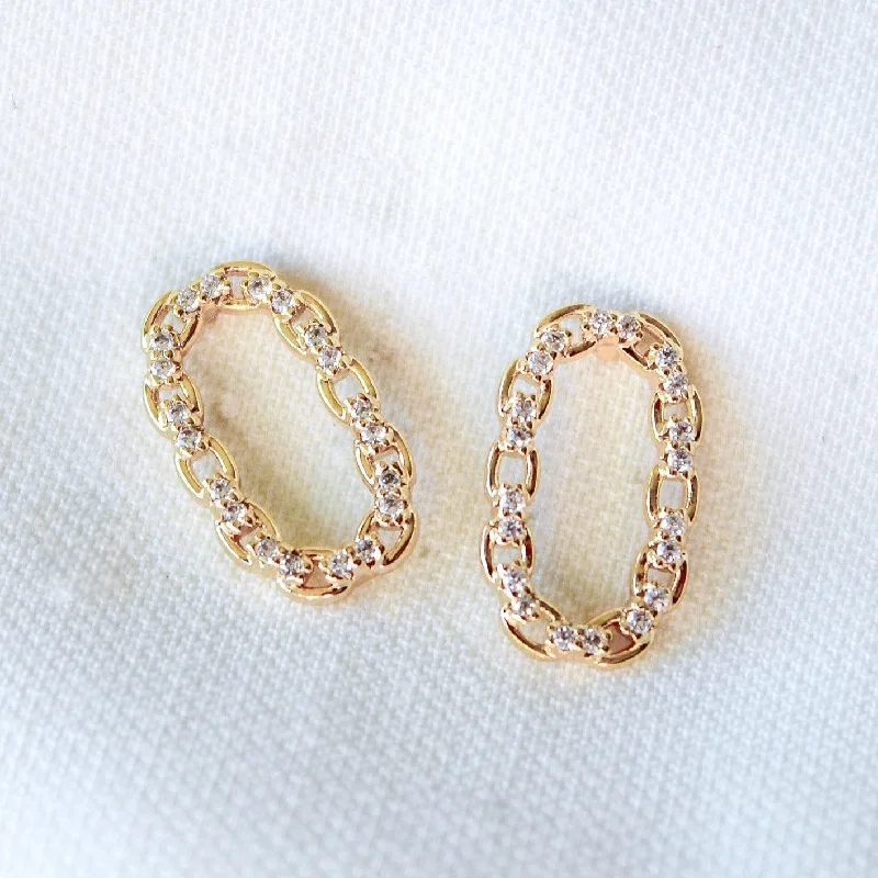 Minimalist stud earringsKinsey Designs | Everly Gold Tone Post Earrings with CZ Crystal Accents