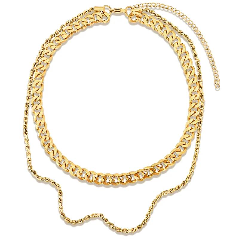 Budget-friendly necklaces  Reece Double Chain Necklace