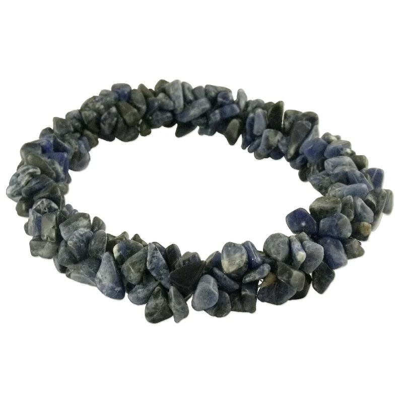 Purple amethyst bracelets  Sodalite 'Blue Muse' Stretch Bracelet (India)