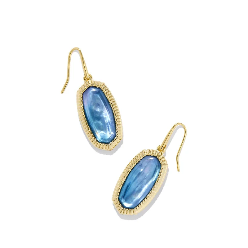 Christmas-themed earringsKendra Scott | Dani Gold Ridge Frame Drop Earrings in Indigo Watercolor Illusion