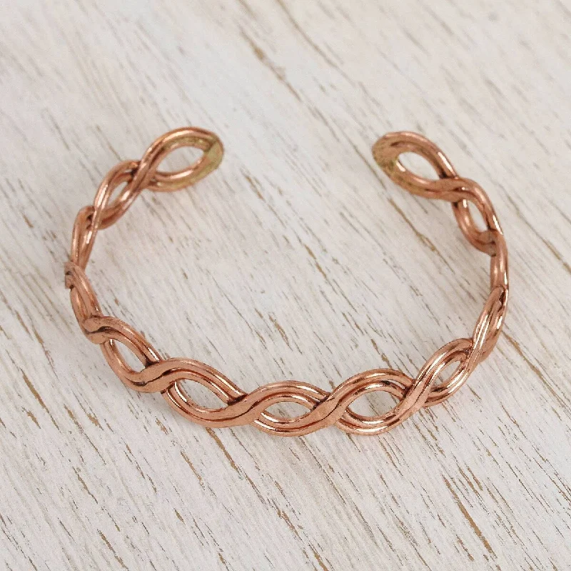 Dainty bracelets for women  NOVICA Brilliant Beauty, Copper cuff bracelet