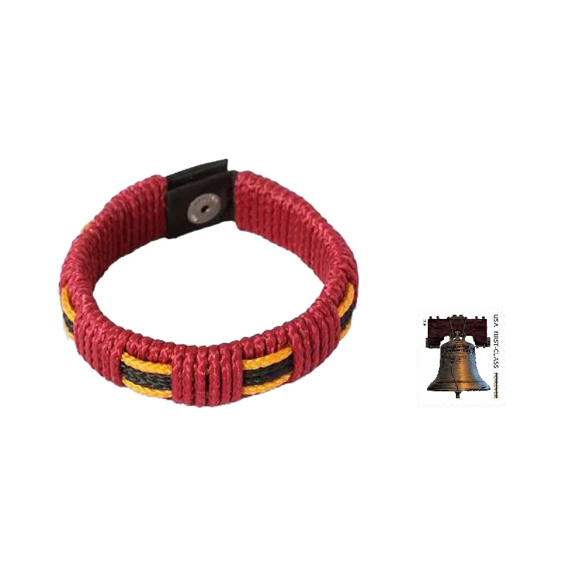 Cross bracelets  Handmade Men's 'Spirit of Africa' Wristband Bracelet (Ghana)