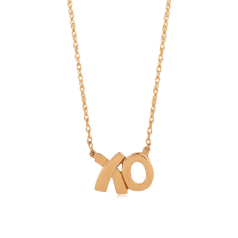 Big statement necklaces  14k "XO" Pendant Necklace