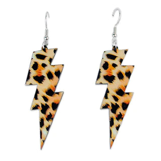 Crystal earringsLeopard Lightning Bolt Earrings