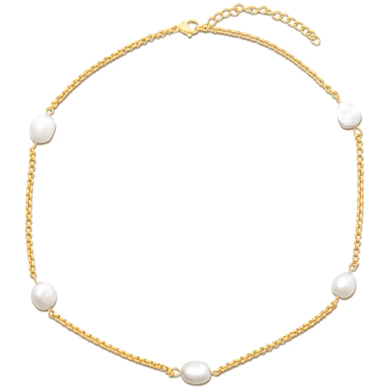 Fashion necklaces under $50  Jacinda Pearl Chain Necklace