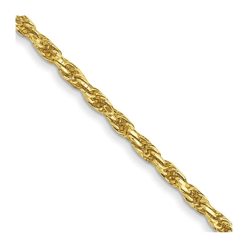 Elegant diamond bracelets  Curata 10k Yellow Gold Solid 1.5mm Sparkle Cut Rope Chain Bracelet Lobster Claw