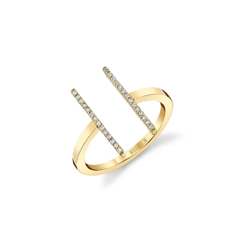 Double Bar Diamond Mix Ring