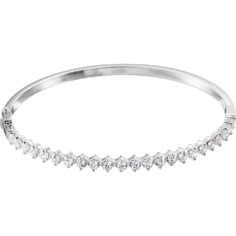 Zodiac sign bracelets  Curata 925 Sterling Silver CZ Cubic Zirconia Simulated Diamond Cuff Stackable Bangle Bracelet 3mm