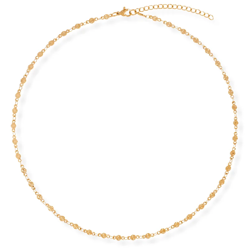 Hypoallergenic necklaces  Garcelle Mini Disc Chain Necklace