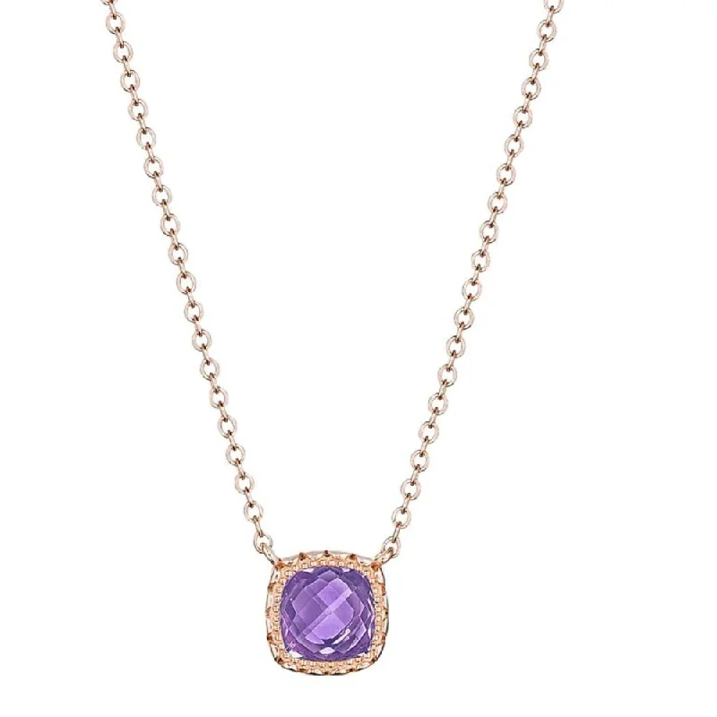 Gothic necklaces for women  Tacori Petite Cushion Gem Necklace with Amethyst