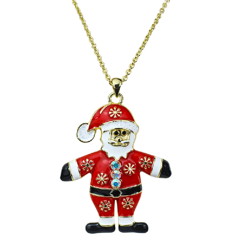 Big statement necklaces  Santa Surprise Necklace (Goldtone)