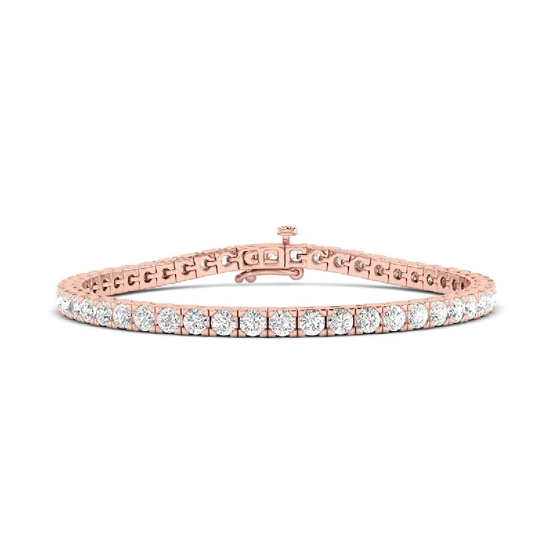 Lightweight bracelets  Marquee 5 Carat TW Classic Diamond Tennis Bracelet in 14K Rose Gold