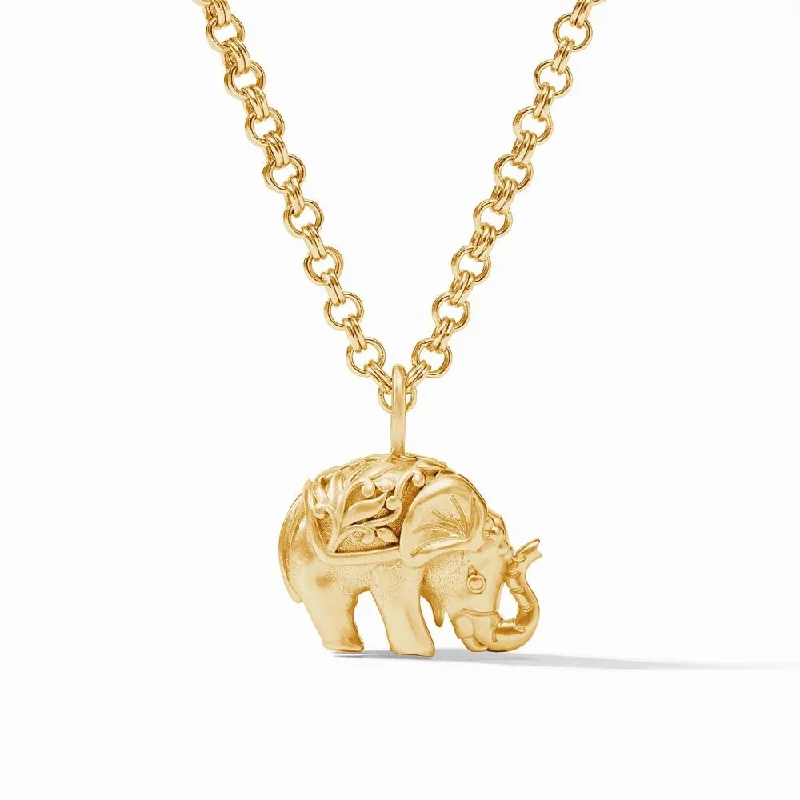 Rose gold and crystal necklaces  Julie Vos Elephant Pendant Necklace