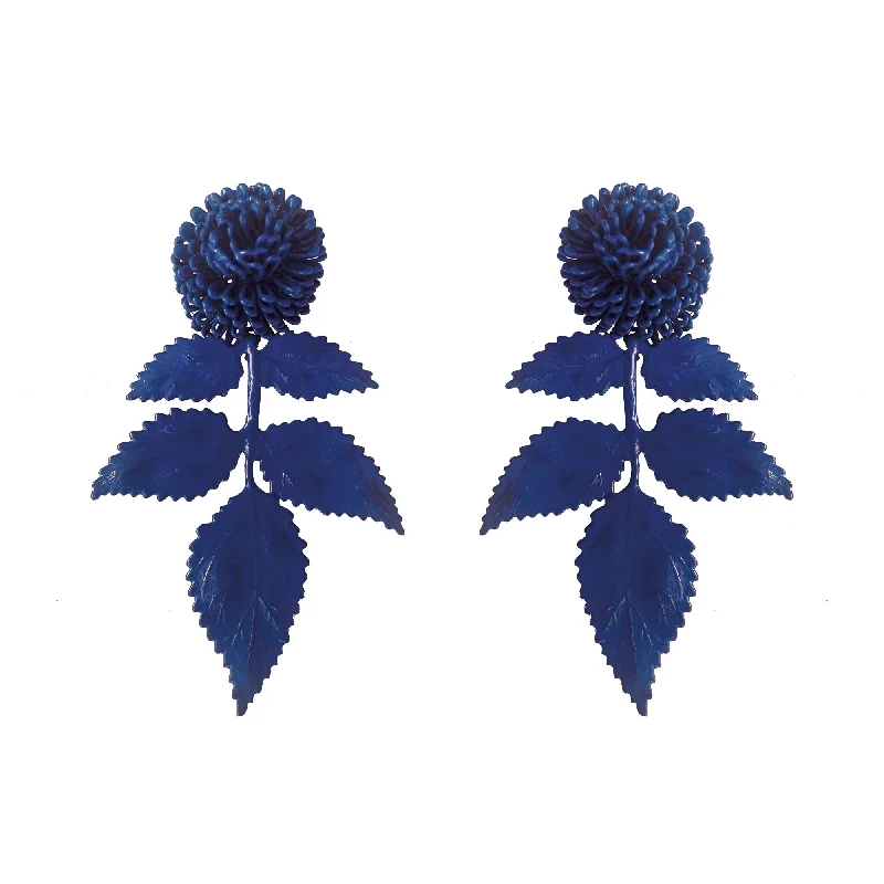 Christmas holiday earringsBlue Leaf Earrings