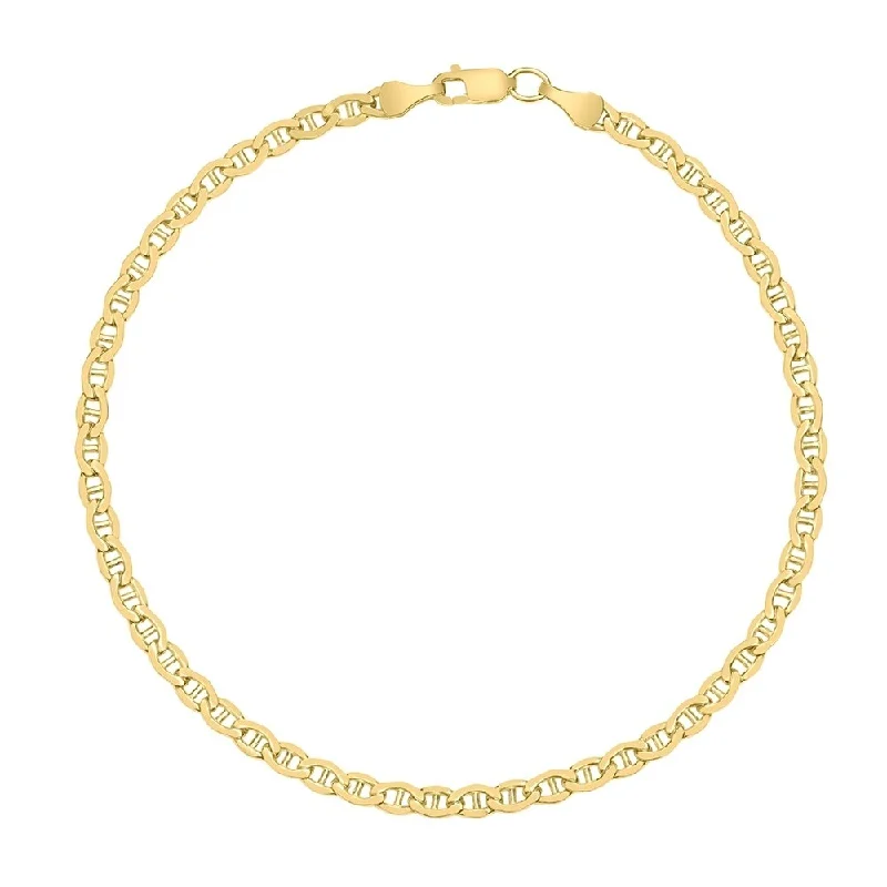 Bracelet sets for layering  14K Yellow Gold Filled 3.2MM Mariner Link Chain Bracelet with Lobster Clasp