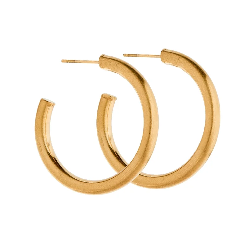 Elegant work earringsLinny Co | Avery Matte Gold Tone Hoop Earrings