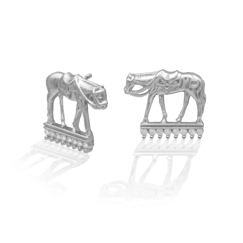 Elegant pearl drop earringsKelly Herd Western Pleasure Horse Earrings-Sterling Silver