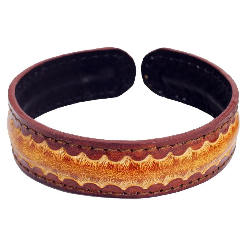 Gold bangle bracelets  Handmade Men's Leather 'Solar Warrior' Bracelet (Thailand)