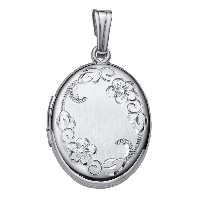 Dainty necklaces for women  Sterling Silver Oval Locket Necklace 18"