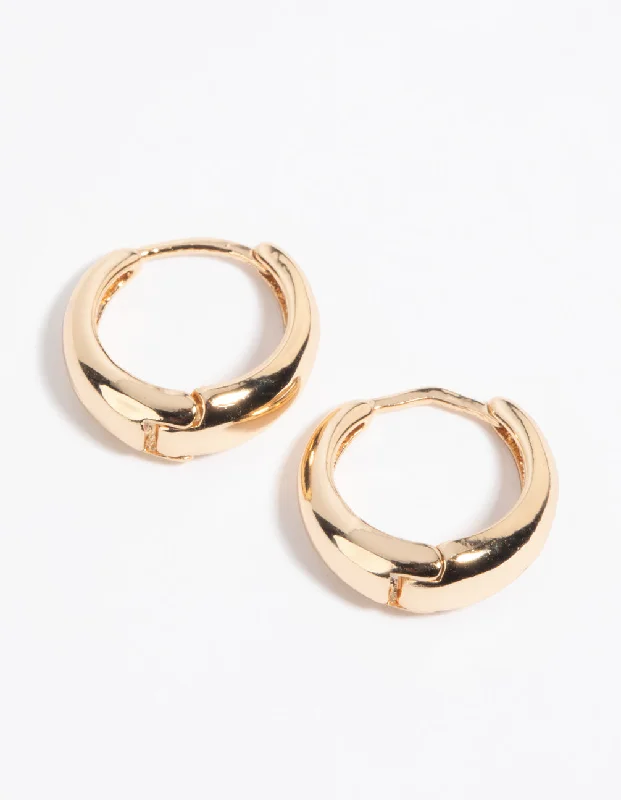 Christmas holiday earringsGold Huggie Hoop Earrings