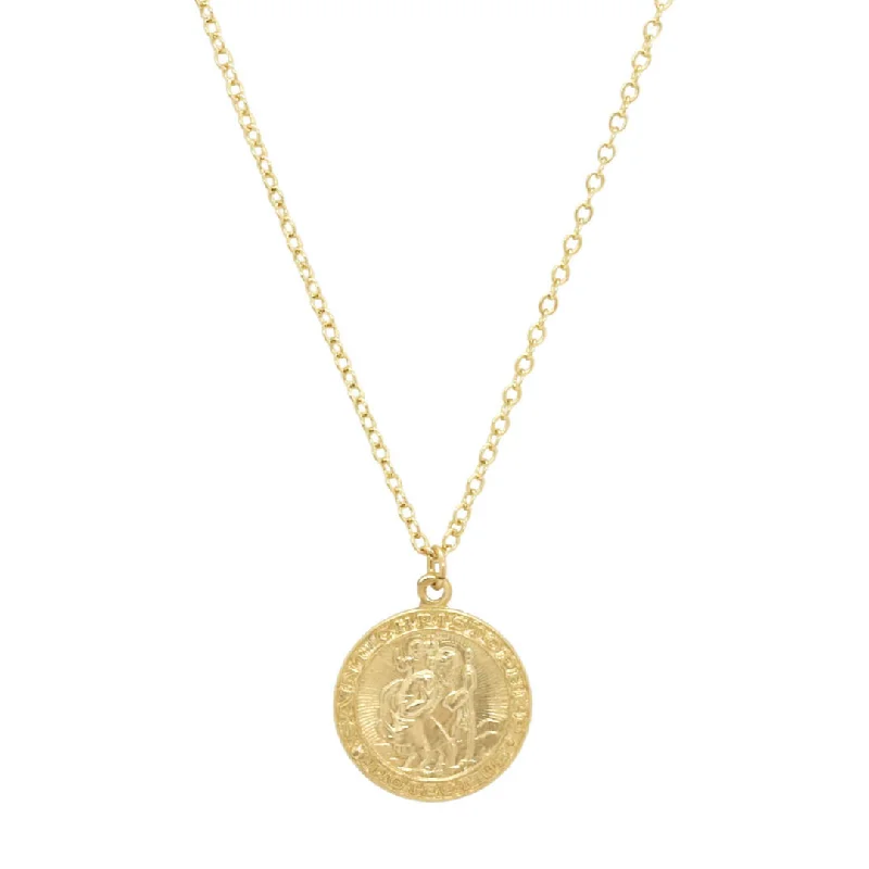 Heart-shaped necklaces  Saint Christopher Necklace - Medium