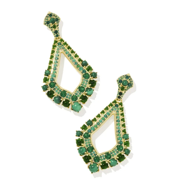 Bar earringsKendra Scott | Krista Statement Earrings in Gold Green Mix