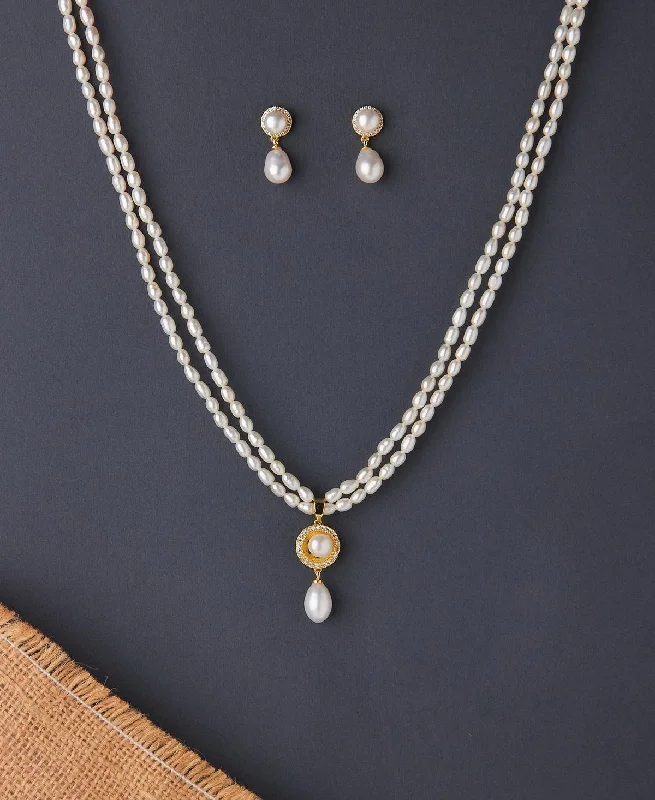 Unique handmade necklacesElegant Real Pearl Necklace Set