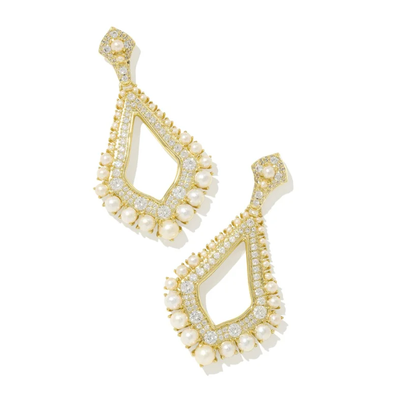 Lightweight earringsKendra Scott | Krista Statement Earrings in Gold White Mix