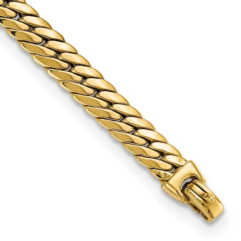 Y2K aesthetic bracelets  Curata 14k Gold Large Snake Chain Bracelet 7.5 Inch