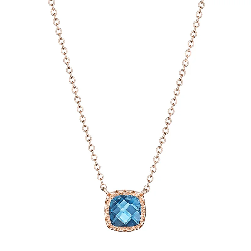 Asymmetrical necklaces  Tacori Cushion London Blue Topaz Necklace