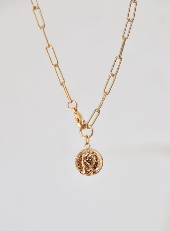 Hexagon pendant necklaces  LORA COIN NECKLACE