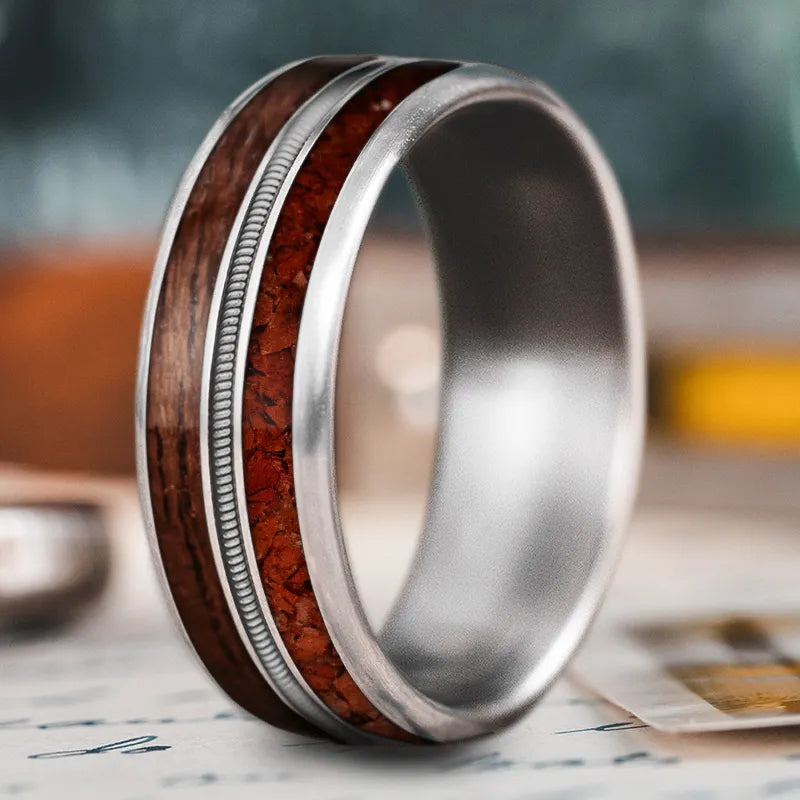 Wave ringsCustom Design - 3-Inlay Metal Center Ring yMVoWKAqVS3w0XNUjoURvDVL