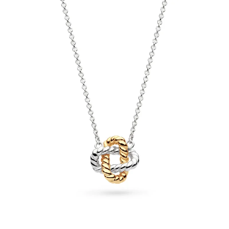 Bar pendant necklaces  Kit Heath Two-Tone Rope Knot Golden Necklace