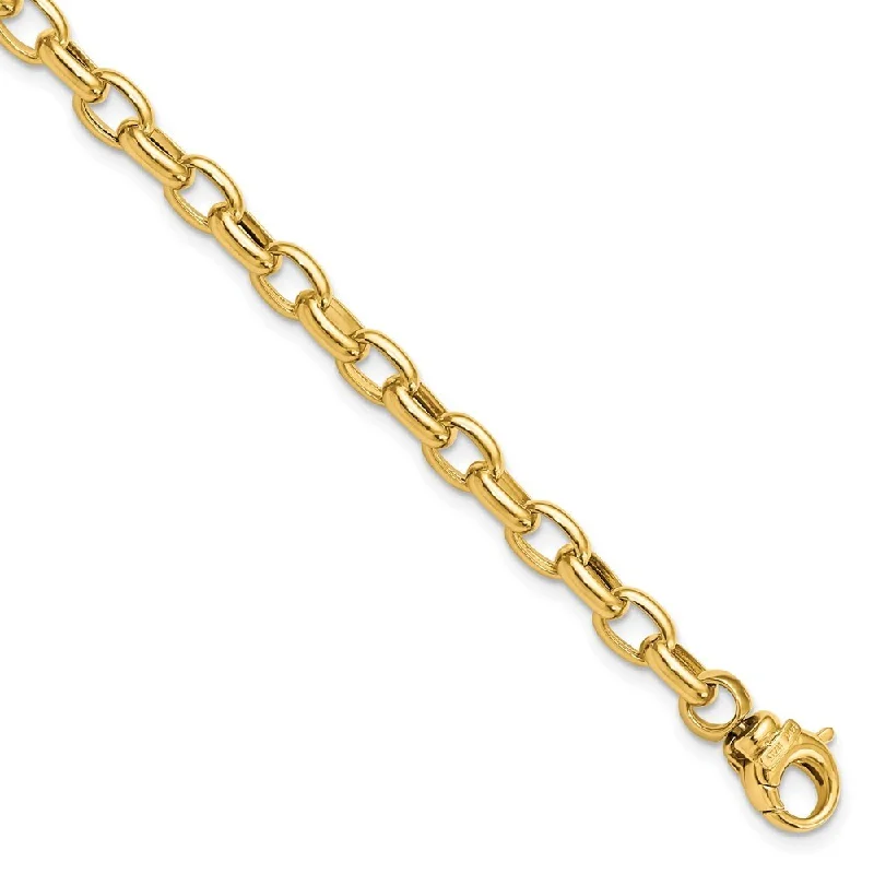 Extra long wrap bracelets  14k Yellow Gold 4.98mm Polished Fancy Link Bracelet, 7.5"