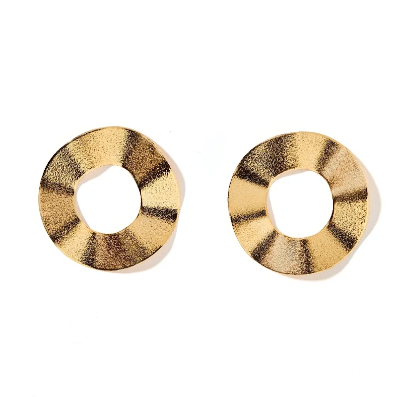 Crystal earringsLinny Co | Eliza Gold Tone Circular Earrings