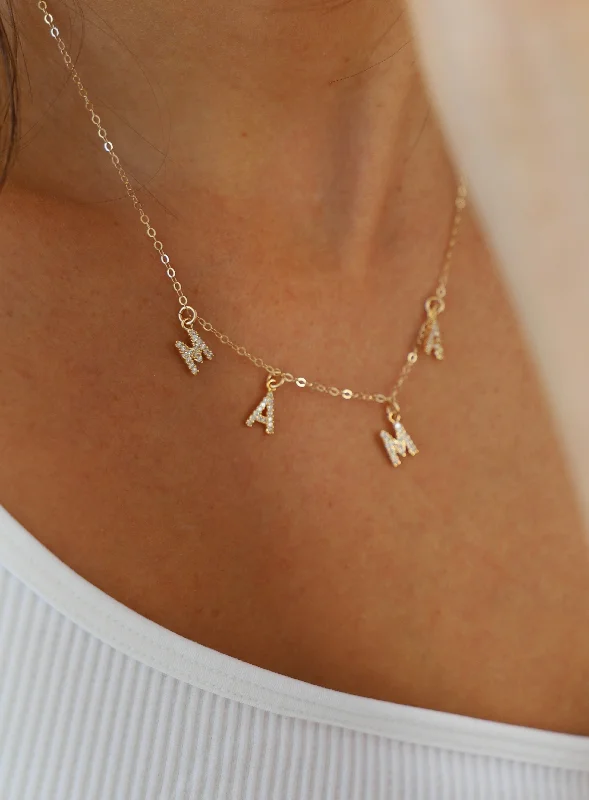 14k gold chain necklaces  MAMA NECKLACE