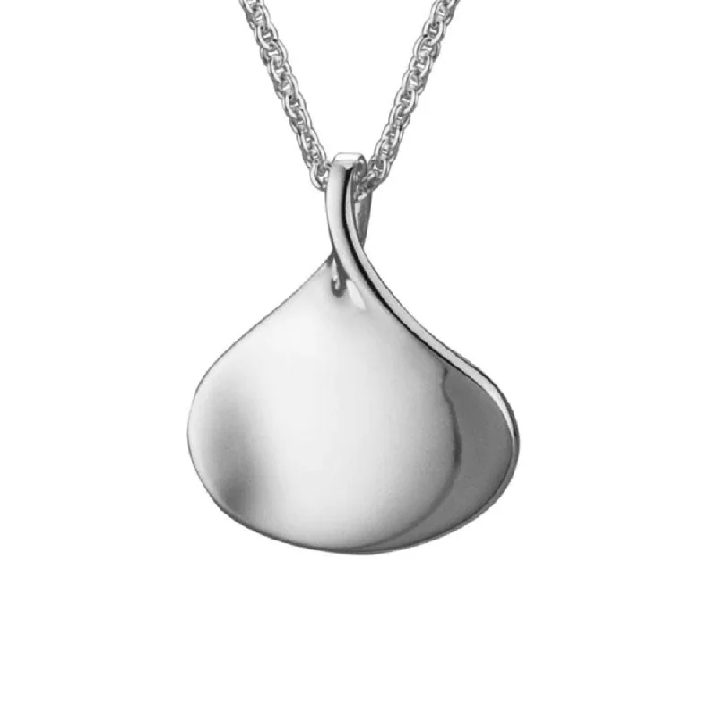 Diamond pendant necklaces  Sterling Silver Shiny Scoop Pendant Necklace