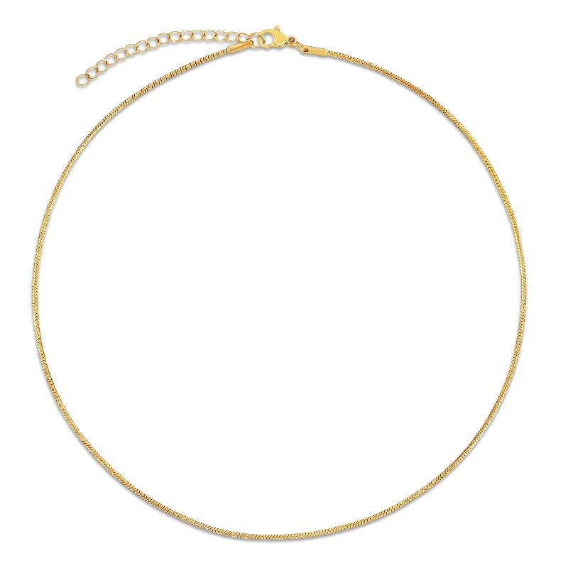 Luxury necklaces over $500  Amara Dainty Snake Chain Choker Necklace