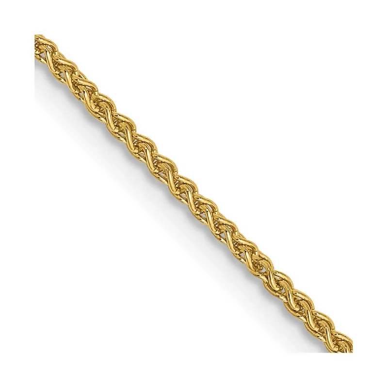 Birthstone bracelets for women  Curata 14k Yellow Gold Solid Polished 1.25mm Spiga Chain Bracelet Lobster Claw