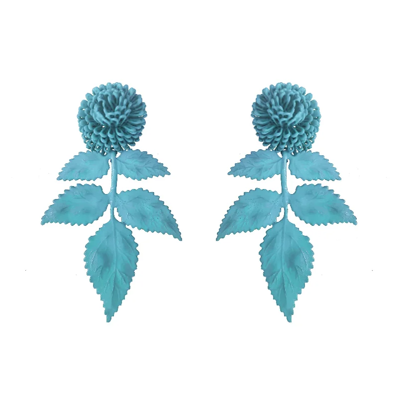 Heart-shaped earringsTurquoise Leaf Earrings