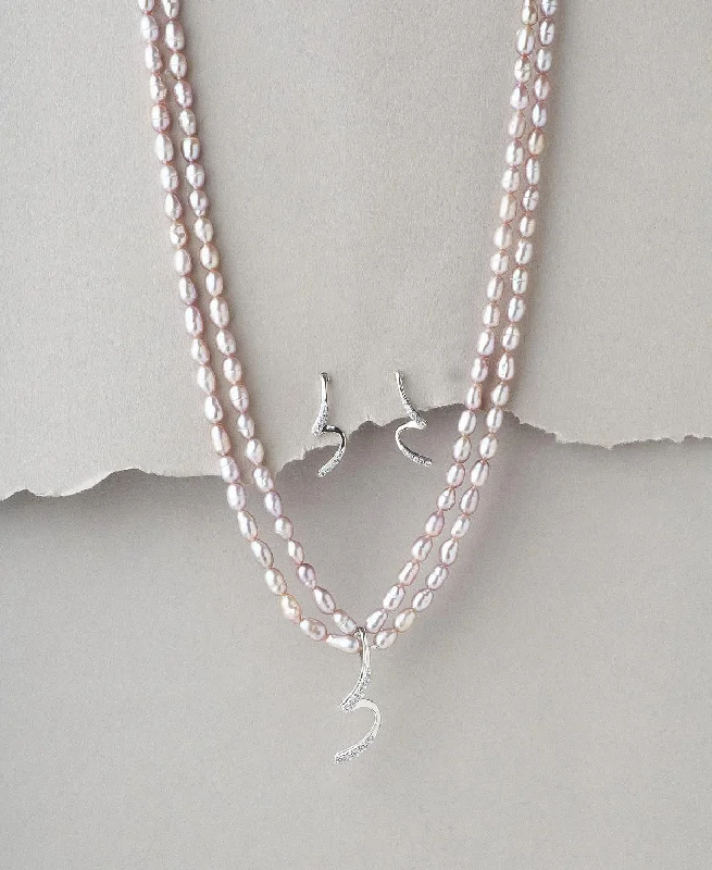 Statement necklaces for women  Elegant Real Pearl Necklace Set