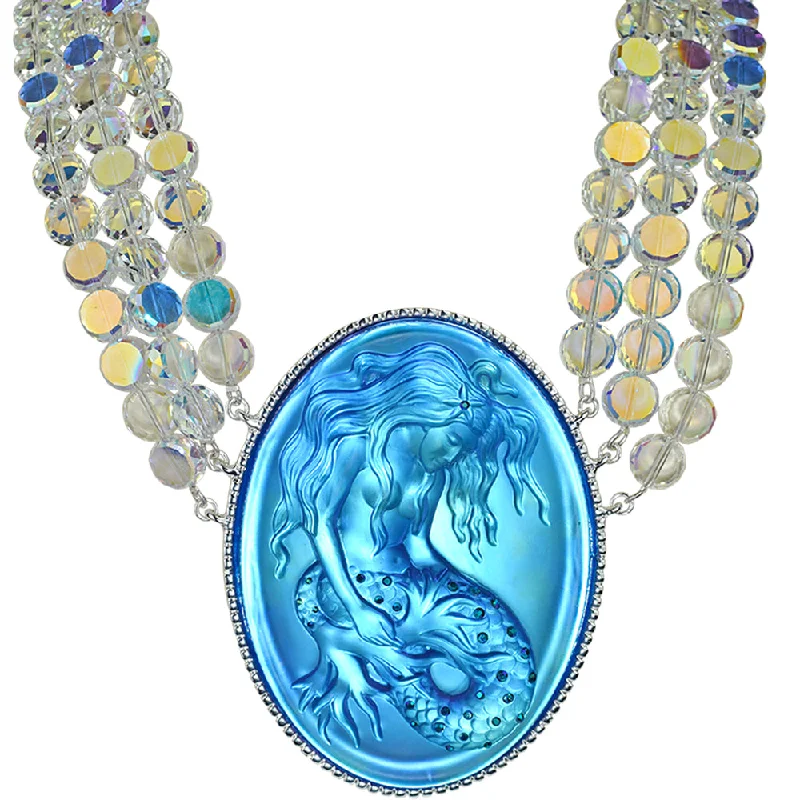 Butterfly necklaces  Mystic Lorelei Mermaid Wild Freedom Necklace (Sterling Silvertone/Blue Sphinx)