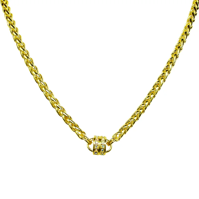 Diamond pendant necklaces  Magic Weave 30" Chain Magnetic Interchangeable Necklace (Goldtone)