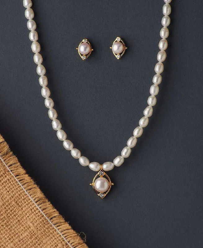 Necklace sets for layering  Elegant Real Pearl Necklace Set