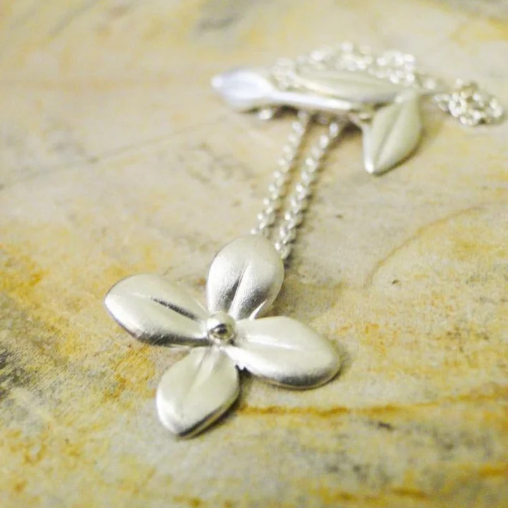 Affordable necklaces under $20  Cherry Blossom Sterling Silver Pendant Necklace