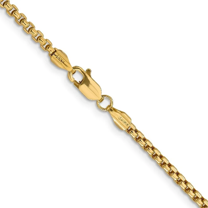 Elegant work bracelets  Curata 14k 2.45mm Hollow Round Box Chain Bracelet