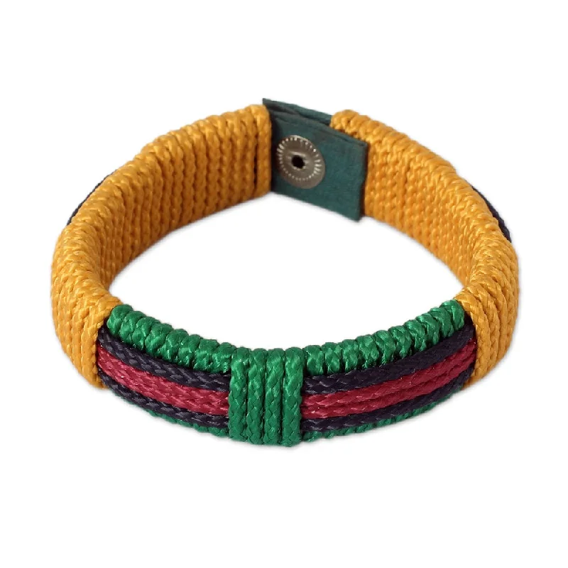 Minimal chain bracelets  Handcrafted Men's Recycled Paper 'Colors of Africa' Bracelet (Ghana)